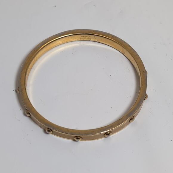 Coach Signature Studded Gold Tone Bangle - Picture 4 of 4